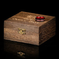 Anello di Jarl \"Sangue di Valhalla\" in tungsteno Anello di Jarl \"Sangue di Valhalla\" in tungsteno