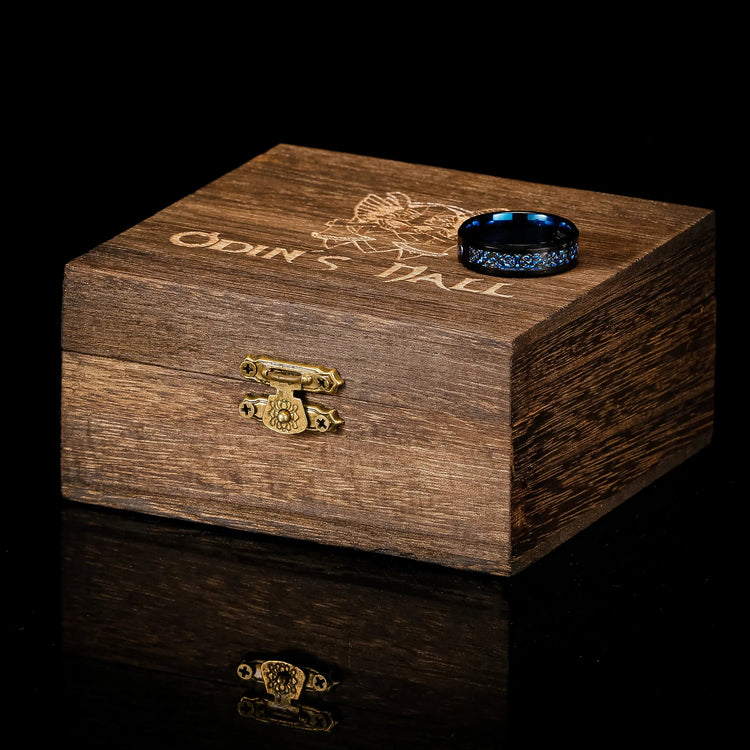 Anello di Jarl \"valhalla azure\" in tungsteno Anello di Jarl \"valhalla azure\" in tungsteno