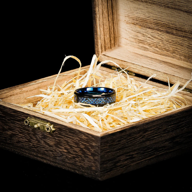 Anello di Jarl \"valhalla azure\" in tungsteno Anello di Jarl \"valhalla azure\" in tungsteno