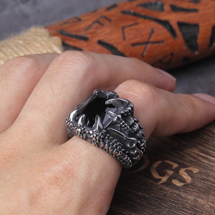 Anello vichingo \"Anello dei quattro fuochi del Drago Anello vichingo \"Anello dei quattro fuochi del Drago