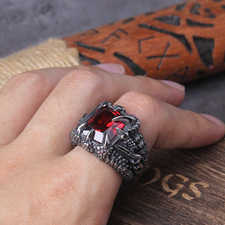 Anello vichingo \"Anello dei quattro fuochi del Drago Anello vichingo \"Anello dei quattro fuochi del Drago
