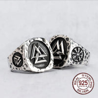 Anello vichingo in argento 925 - L'Éclat du Valknut Anello vichingo in argento 925 - L'Éclat du Valknut