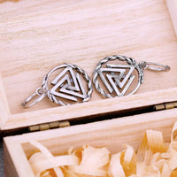 Orecchini in acciaio inossidabile Valknut Orecchini in acciaio inossidabile Valknut
