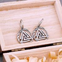 Orecchini in acciaio inossidabile Valknut Orecchini in acciaio inossidabile Valknut