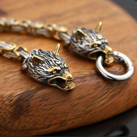 Bracciale del lupo gigante d'oro - Fenrir Bracciale del lupo gigante d'oro - Fenrir