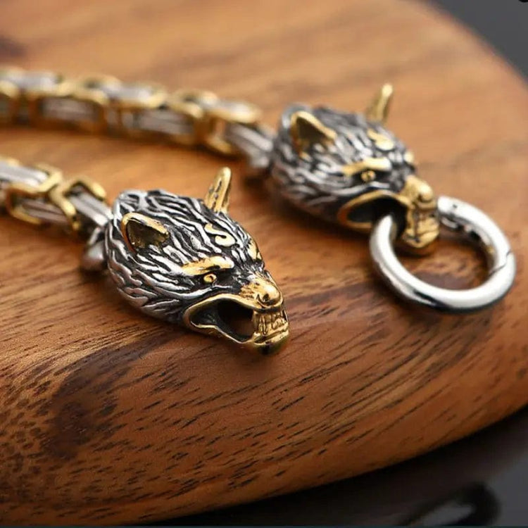 Bracciale del lupo gigante d'oro - Fenrir Bracciale del lupo gigante d'oro - Fenrir