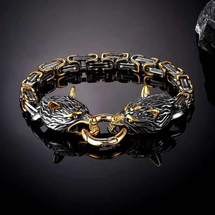 Bracciale del lupo gigante d'oro - Fenrir Bracciale del lupo gigante d'oro - Fenrir