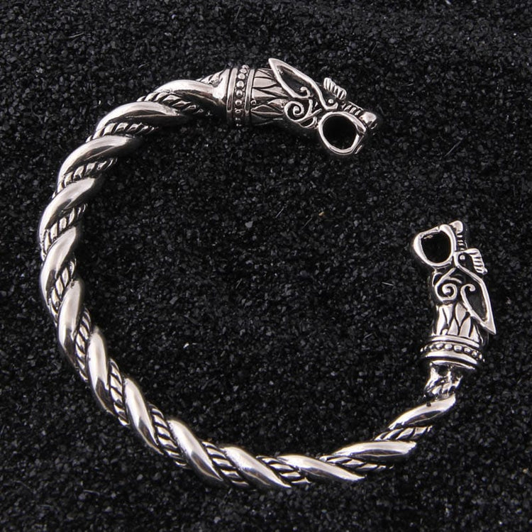 Bracciale vichingo in argento 925 - Le Regard des Loups Bracciale vichingo in argento 925 - Le Regard des Loups