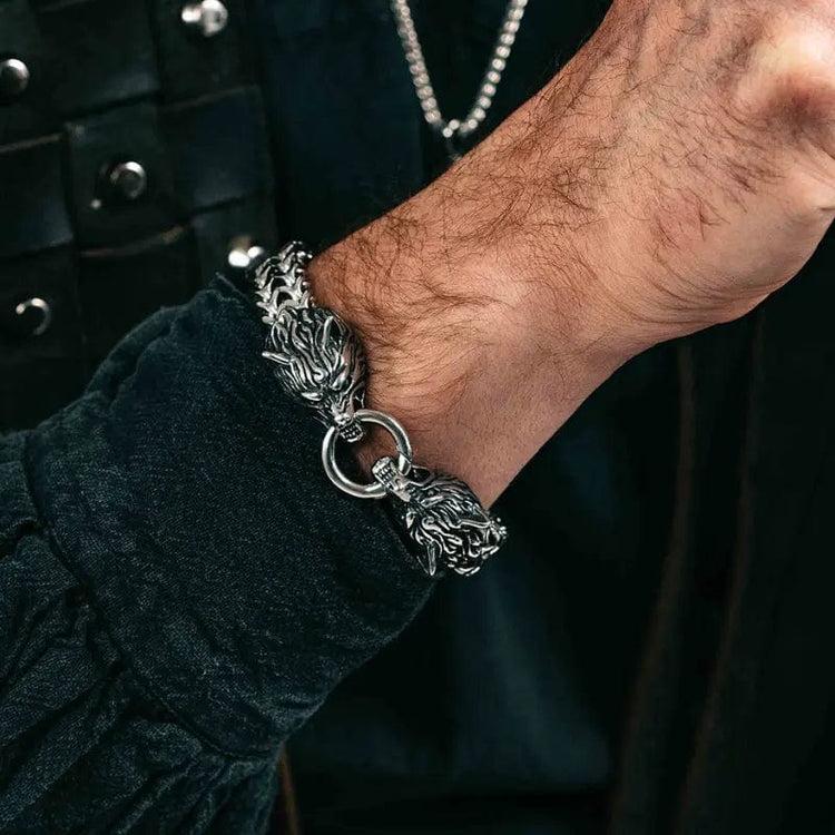 Bracciale vichingo Testa di lupo - Fenrir Bracciale vichingo Testa di lupo - Fenrir