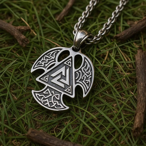 Collier nordique Collier de pouvoir Viking - Rune Valknut - Odins Hall