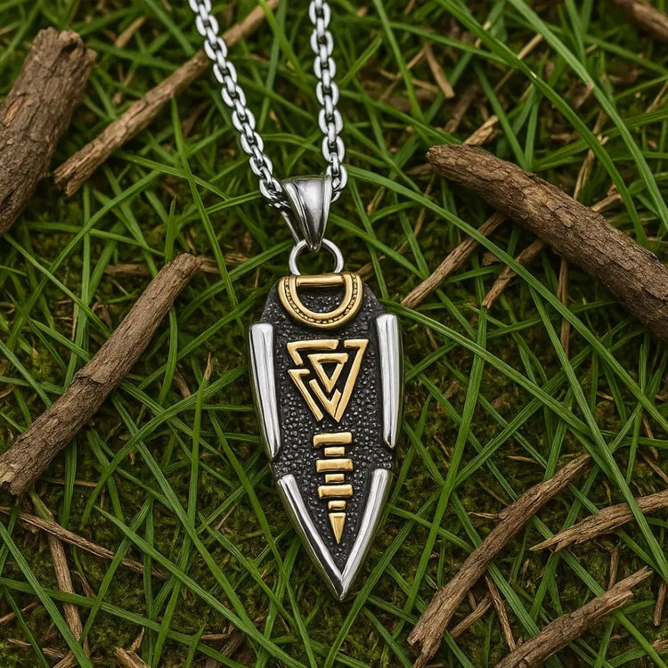 Collana lancia di Odino - Valknut Collana lancia di Odino - Valknut