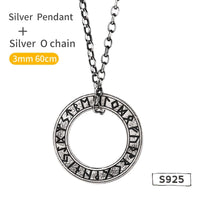 Collana vichinga d'argento 925 - Cerchio runico Collana vichinga d'argento 925 - Cerchio runico