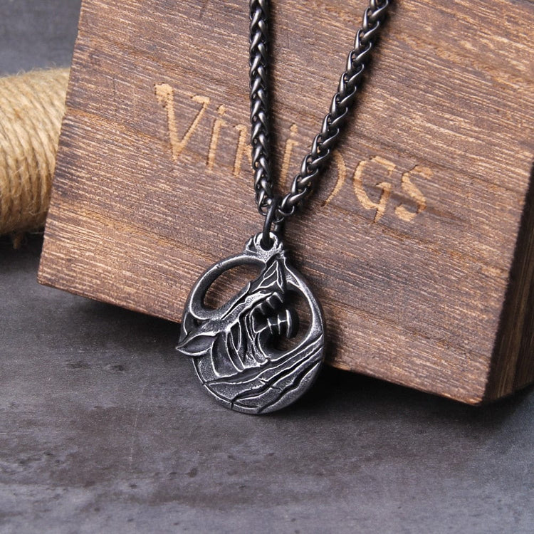 Collana vichinga \"Ciondolo dell'indomabile Fenrir Collana vichinga \"Ciondolo dell'indomabile Fenrir