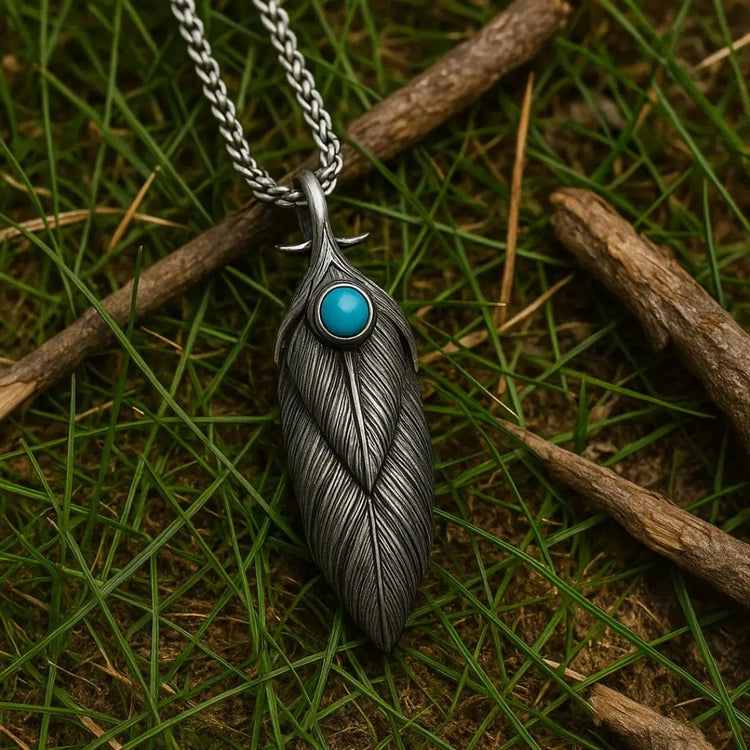 Collana vichinga di piume eterne Collana vichinga di piume eterne