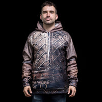 Felpa con cappuccio vichinga \"Skjaldmö Equipment Hoodie Felpa con cappuccio vichinga \"Skjaldmö Equipment Hoodie