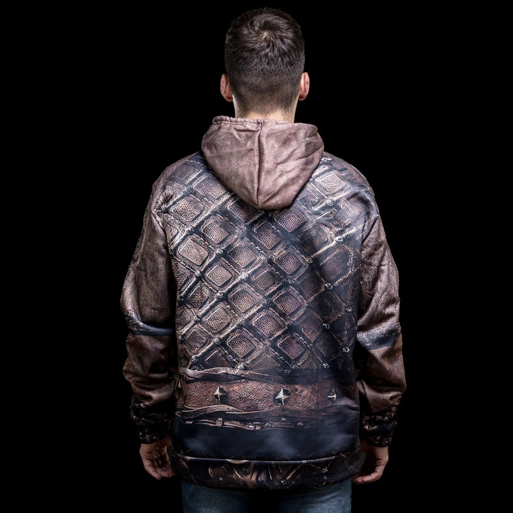 Felpa con cappuccio vichinga \"Skjaldmö Equipment Hoodie Felpa con cappuccio vichinga \"Skjaldmö Equipment Hoodie