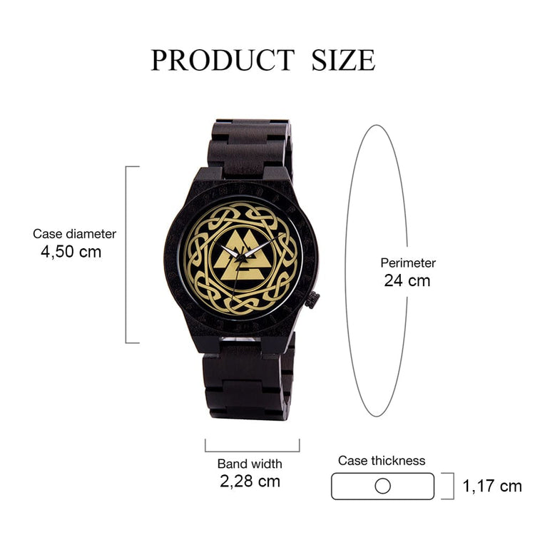 Orologio di legno - Valknut Orologio di legno - Valknut