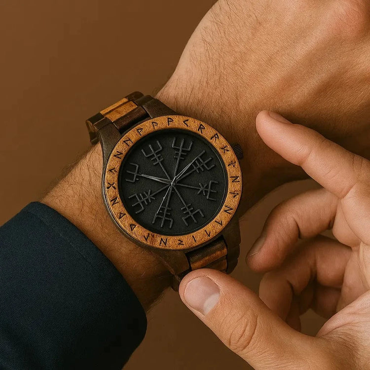 Orologio di legno - Vegvisir Orologio di legno - Vegvisir