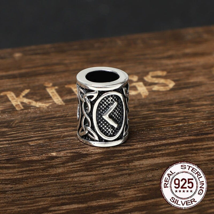 Perle di barba vichinghe in argento 925 - Collezione di rune Perle di barba vichinghe in argento 925 - Collezione di rune