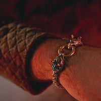 Bracciale del lupo gigante d'oro - Fenrir Bracciale del lupo gigante d'oro - Fenrir