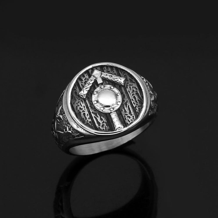 Anello runico nordico| Acciaio inossidabile Anello runico nordico| Acciaio inossidabile
