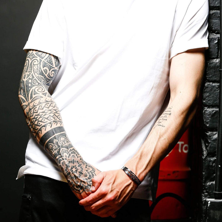 Viking Valknut Bracciale regolabile in acciaio inossidabile Viking Valknut Bracciale regolabile in acciaio inossidabile