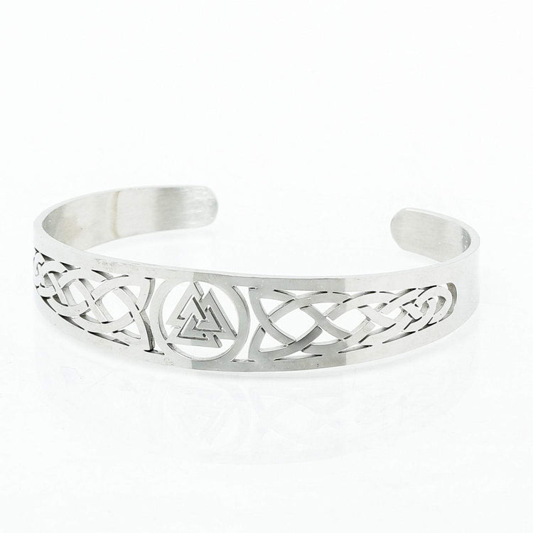 Viking Valknut Bracciale regolabile in acciaio inossidabile Viking Valknut Bracciale regolabile in acciaio inossidabile