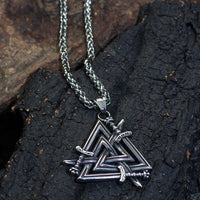 Collana Spade di eroi caduti - Valknut Collana Spade di eroi caduti - Valknut
