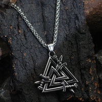Collana Spade di eroi caduti - Valknut Collana Spade di eroi caduti - Valknut