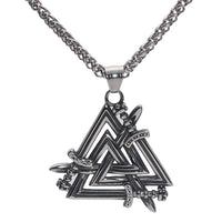 Collana Spade di eroi caduti - Valknut Collana Spade di eroi caduti - Valknut