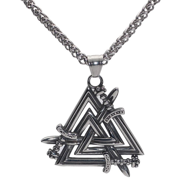 Collana Spade di eroi caduti - Valknut Collana Spade di eroi caduti - Valknut