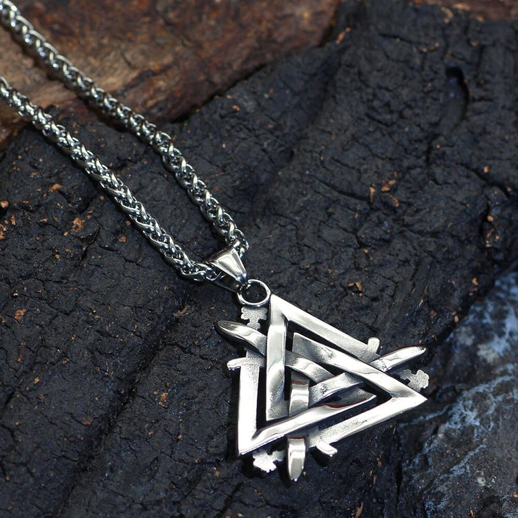 Collana Spade di eroi caduti - Valknut Collana Spade di eroi caduti - Valknut