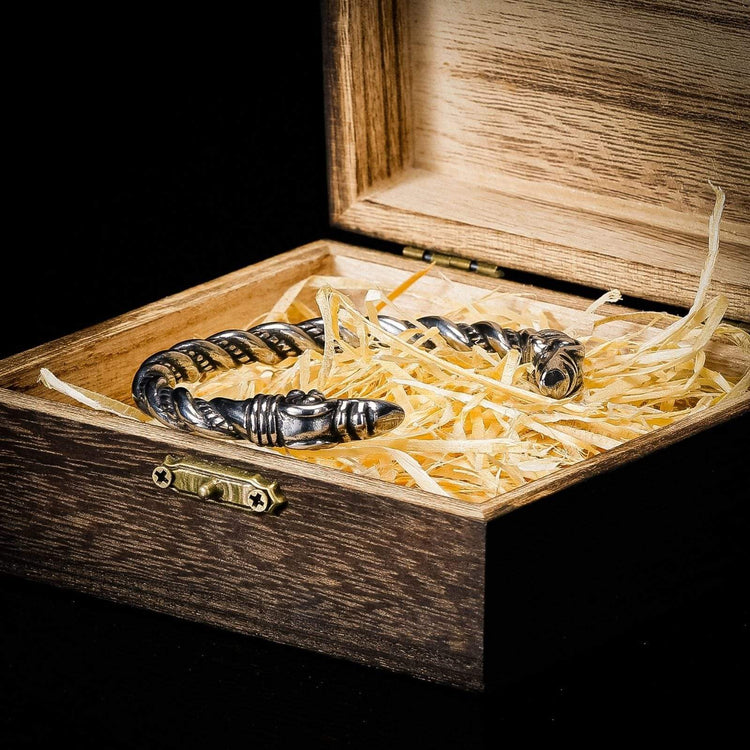 Bracciale della fedeltà vichinga - Odin's Crows - Argento Bracciale della fedeltà vichinga - Odin's Crows - Argento