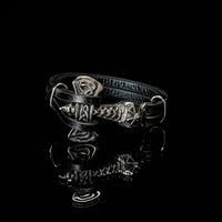 Bracciale vichingo Ascia di cuoio pesante Bracciale vichingo Ascia di cuoio pesante