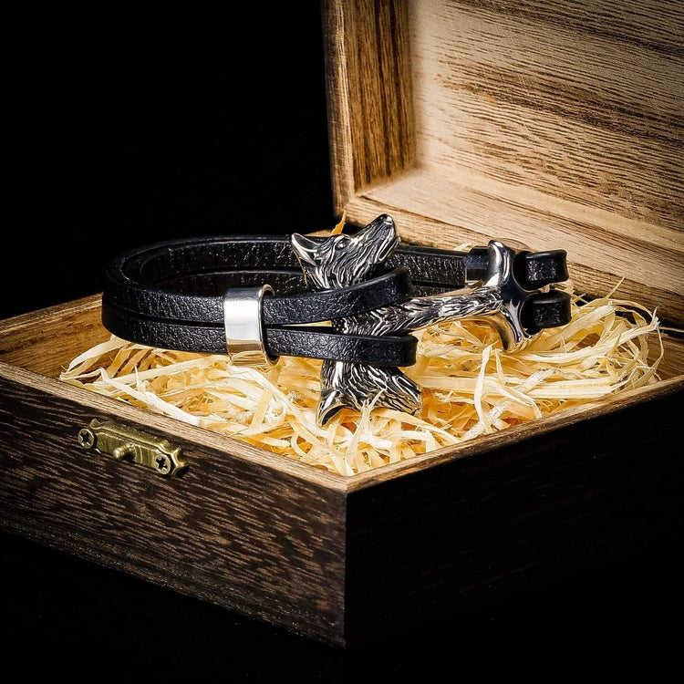 Bracciale in pelle di lupo Bracciale in pelle di lupo