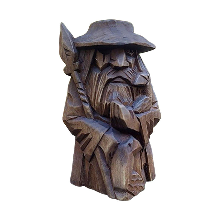 Statuetta vichinga in legno delle divinità norrene Statuetta vichinga in legno delle divinità norrene