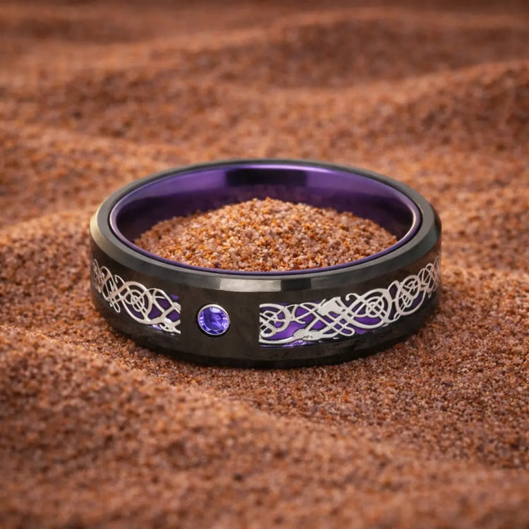 Anello da Jarl \"Potere dello spirito\" in tungsteno