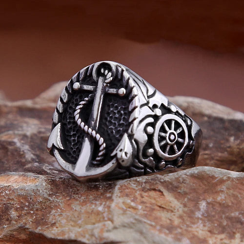 Bague Viking Ancre de Drakkar - Odins Hall