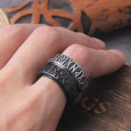 bague Bague Viking "Bague Futhark: Echo de l'Infini" - Odins Hall