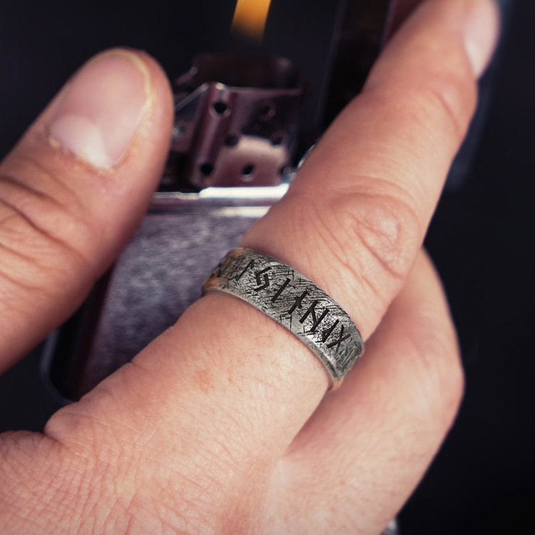 Anello Rune Vichingo In Argento 925 - Unisex, Regolabile, Design Hug, Con Nodi Celtici, Ipoallergenico