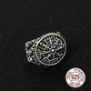 bague Bague Viking en Argent Sterling 925 - Effeuillement Vegvisir - Odins Hall