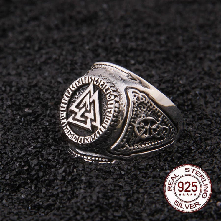 Anello vichingo in argento 925 - Potere del Valknut