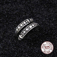 Anello vichingo in argento 925 - Runa del serpente