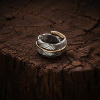 Anello vichingo - Le ali di Huginn e Muninn