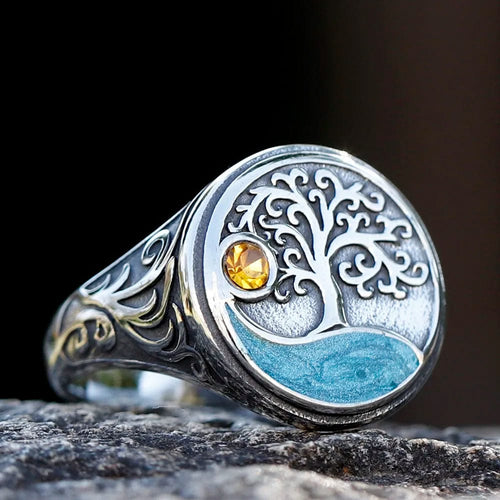 Bague Yggdrasil "Marche vers la lumière" - Odins Hall