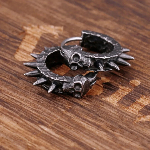 Boucles d'oreilles tête de mort viking - Odins Hall