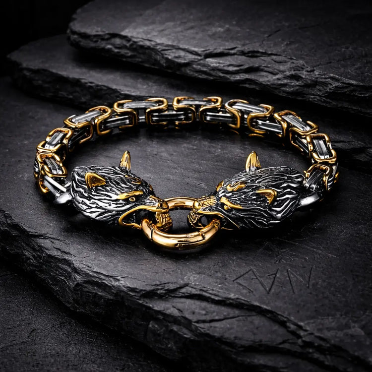 Bracciale Lupo Gigante Dorato - Fenrir
