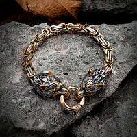 Bracciale del lupo gigante d'oro - Fenrir