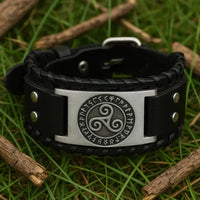 Cinturino Triskele in pelle bretone Breton