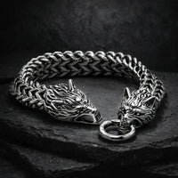 Bracciale Vichingo Testa di Lupo - Fenrir